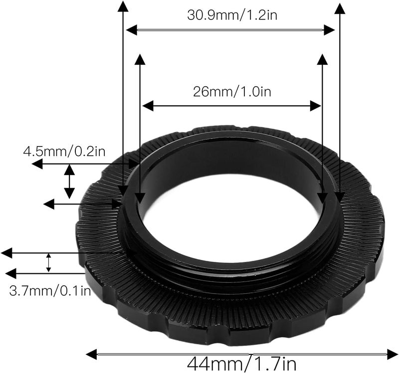 OUKENS Centerlock Lockring, Rust Resistant Anti Deformation Universal Aluminum Alloy Centerlock Lock Cover Ring Disc Rotor Lockring Bike Accessory Centerlock Rotors Tool for Bike Mountain（Black） - Image 4